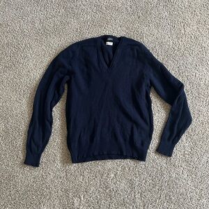 Brooks Brothers Dark Blue vintage V-Neck Sweater wool